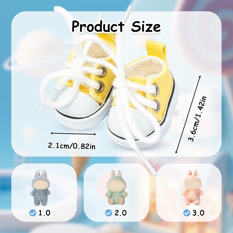 KIYEREE Store Shoes for Lububu(NO Doll),2025 Mini Shoes for Lububu Doll Accessories,Doll Shoes for Lububu Dress Up,Accessories for Lububu(Yellow) - Image 3